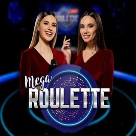 Mega Roulette online game logo by Pragmatic Play on telbetcasino.ca